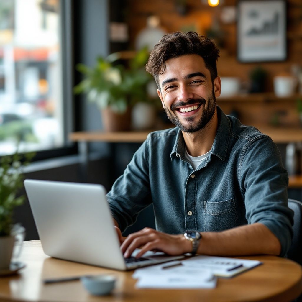 Emprendedor usando Market IA